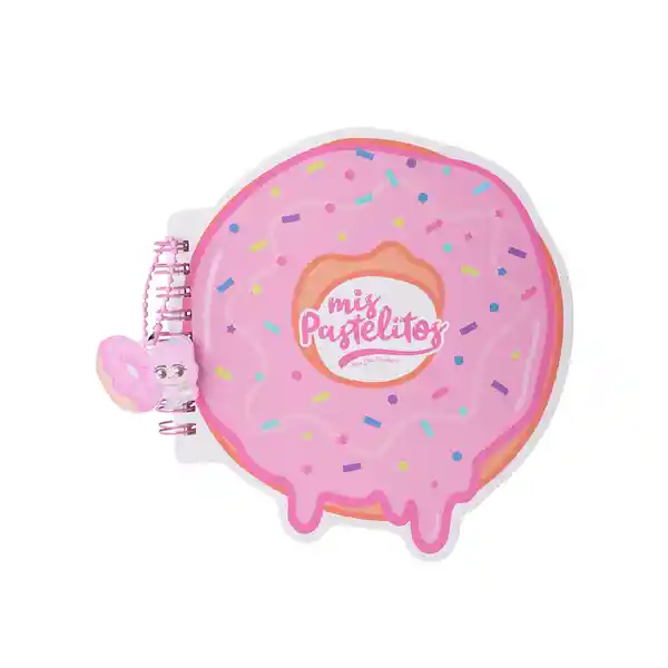 Cuaderno Mini en Forma Dona 80 Hojas Serie Mis Pastelitos Miniso