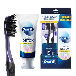 Oral-B Kit Crema de Dientes Détox + Cepillo de Dental Charcoal
