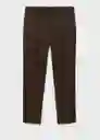 Pantalón Delave Chocolate Talla 40 Hombre Mango