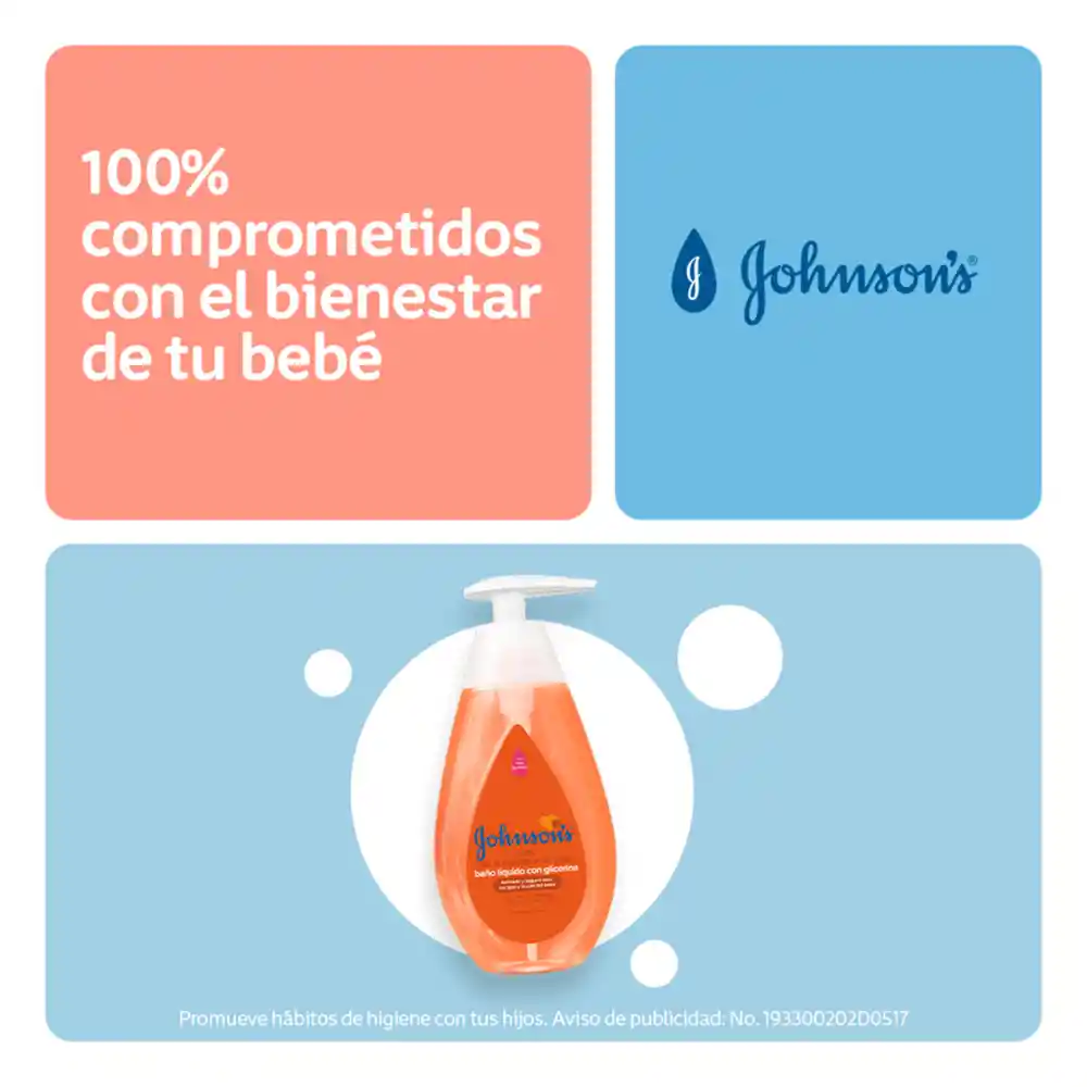 Baño Líquido Bebé JOHNSON'S Cabeza A Pies 400 ML