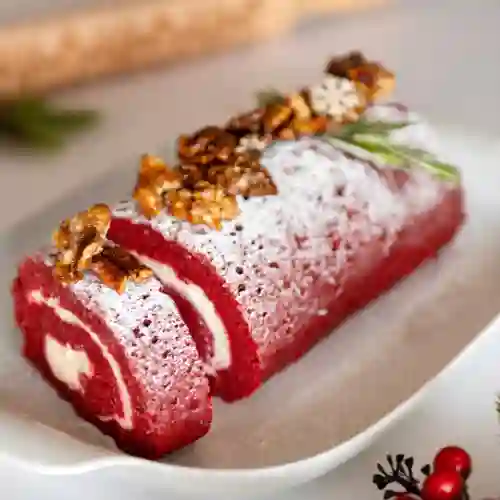 Torta Rollo de Red Velvet
