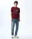 Camiseta Hombre Rojo Talla L 841G004_ROJ191930 Americanino