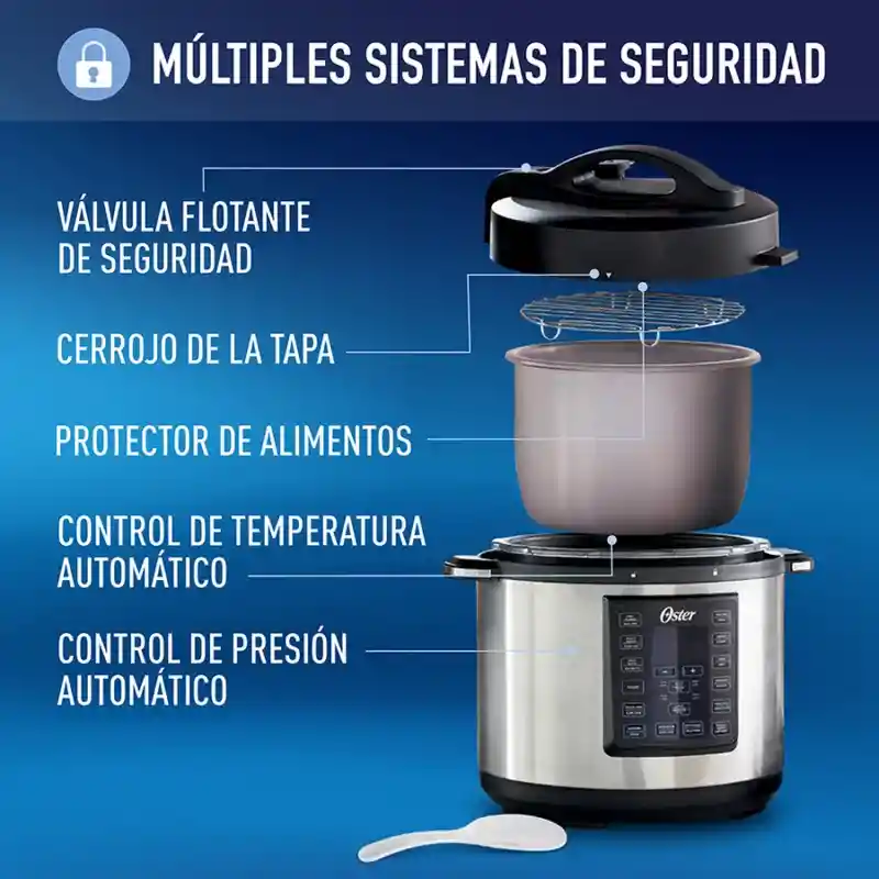 Oster Olla Multifuncional5.7Lt Bioceramic Negro