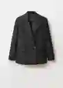 Blazer Americana Iris Negro Talla S Mujer Mango