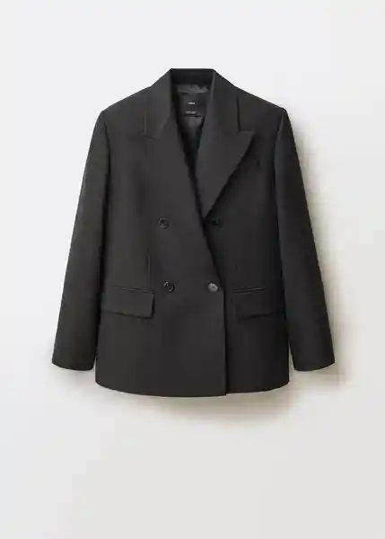 Blazer Americana Iris Negro Talla S Mujer Mango