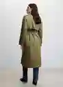 Abrigo Trench Angela Khaki Talla 26 Mujer Mango