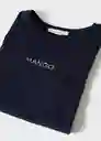 Camiseta Mangolog-H Navy Talla XL Mujer Mango