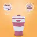 Vaso Plástico Plegable de Silicona de Rosa 350 mL Serie Miniso