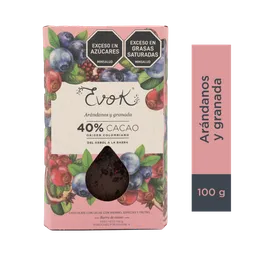 Evok Chocolate con Leche con Frutas 40 % Cacao 