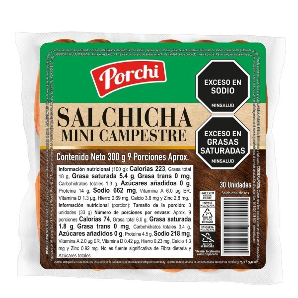 Salchicha Mini Campestre Porchi 300 g