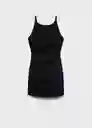 Vestido Brown Negro Talla M Mujer Mango