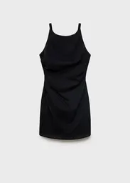 Vestido Brown Negro Talla M Mujer Mango