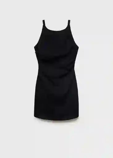 Vestido Brown Negro Talla M Mujer Mango