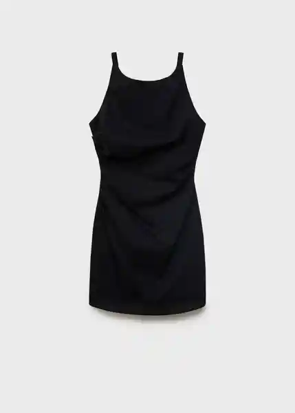 Vestido Brown Negro Talla M Mujer Mango