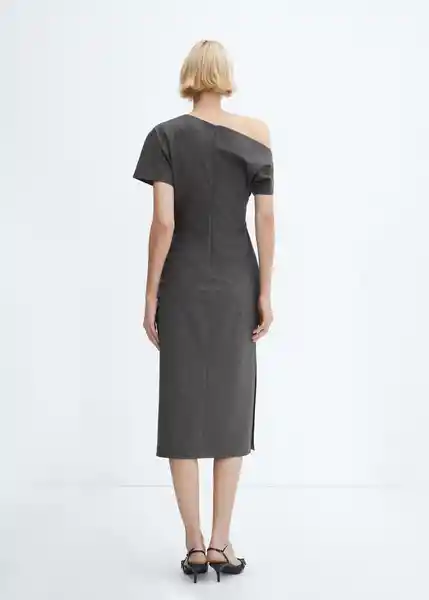 Vestido Adriana2 Gris Medio Vigoré Talla M Mujer Mango