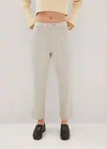 Pantalón Alessia Crudo Talla 46 Mujer Mango