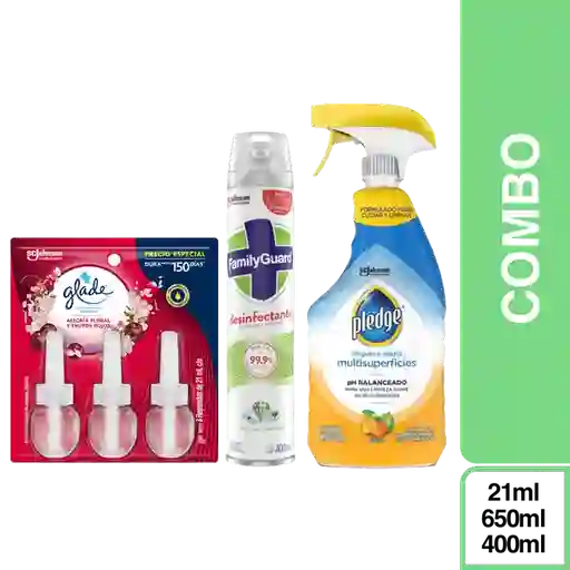 Combo Glade Frutos Rojos + Pledge + Family Guard