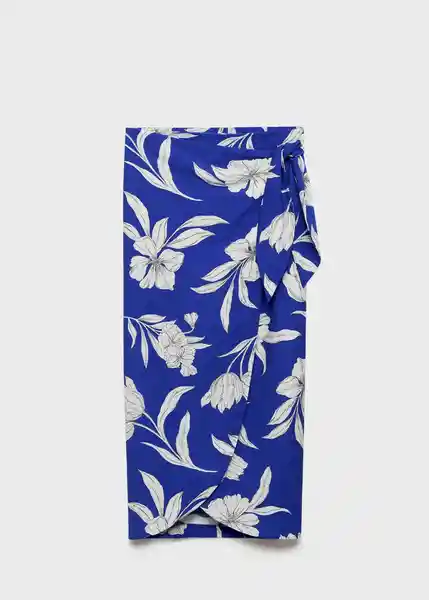 Falda Pareo2 Azul Talla S Mujer Mango