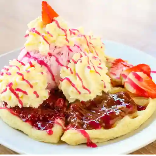 Waffle de frutos rojos