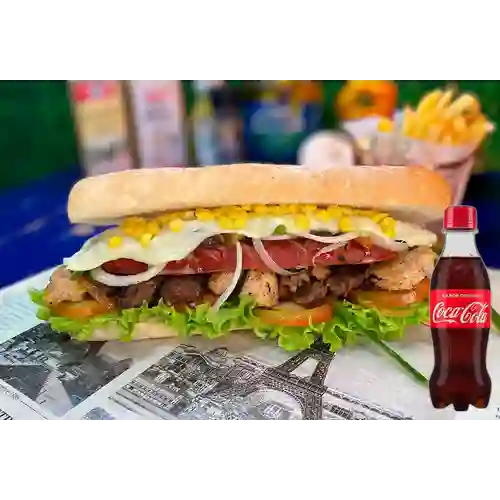 Combo Sándwich Rochelle +Cocacola Orig 250ml