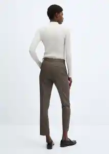 Pantalón Warm Gris Talla 38 Mujer Mango