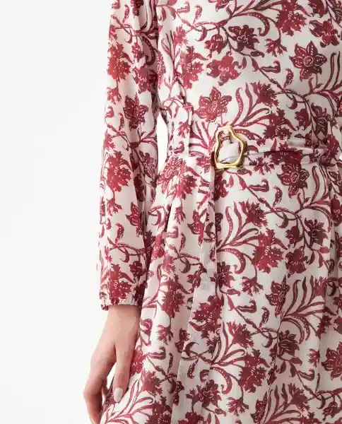 Vestido Long Floral Print Dress Blanco Celaje Claro XS Chevignon