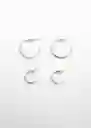 Pendientes Hoop Oro Talla 99 Niñas Mango