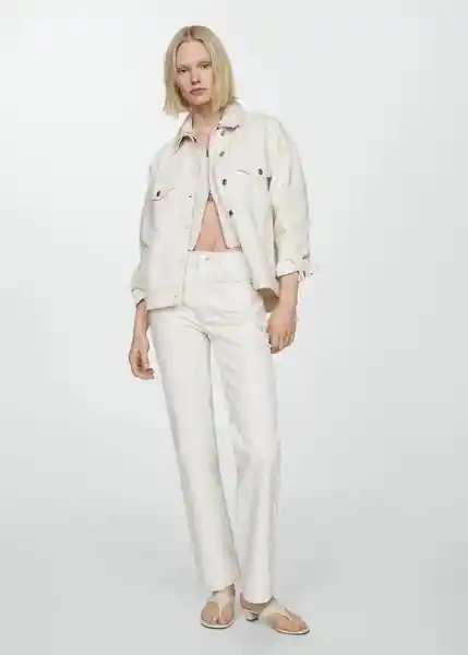 Jean Matilda Offwhite Talla 46 Mujer Mango