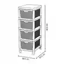 Rimax Cajonero Fique 4 Gavetas Mocca