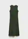 Vestido Cava Verde Talla M Mujer Mango