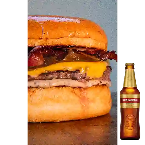Combo Truffle Burger + Club col. Dorada Bot. 330ml