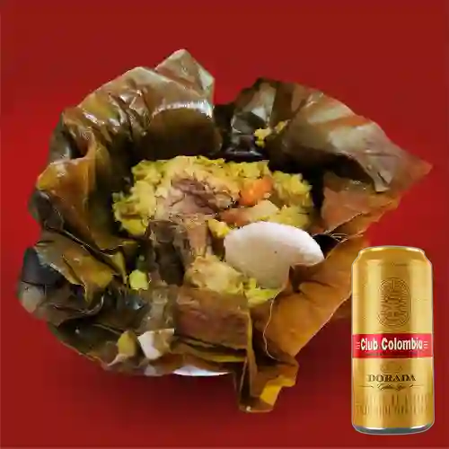 Combo Tamal Riquito + Club Colombia Dorada Lata
