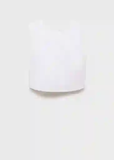 Top Creta Blanco Talla M Mujer Mango