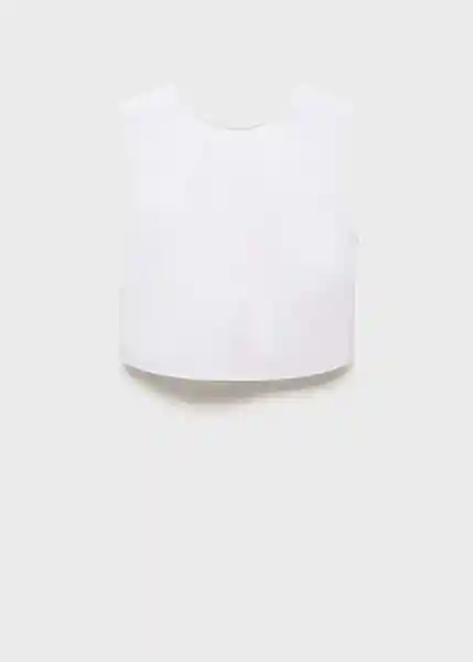 Top Creta Blanco Talla M Mujer Mango