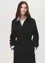 Abrigo Trench Polana Negro Talla M Mujer Mango