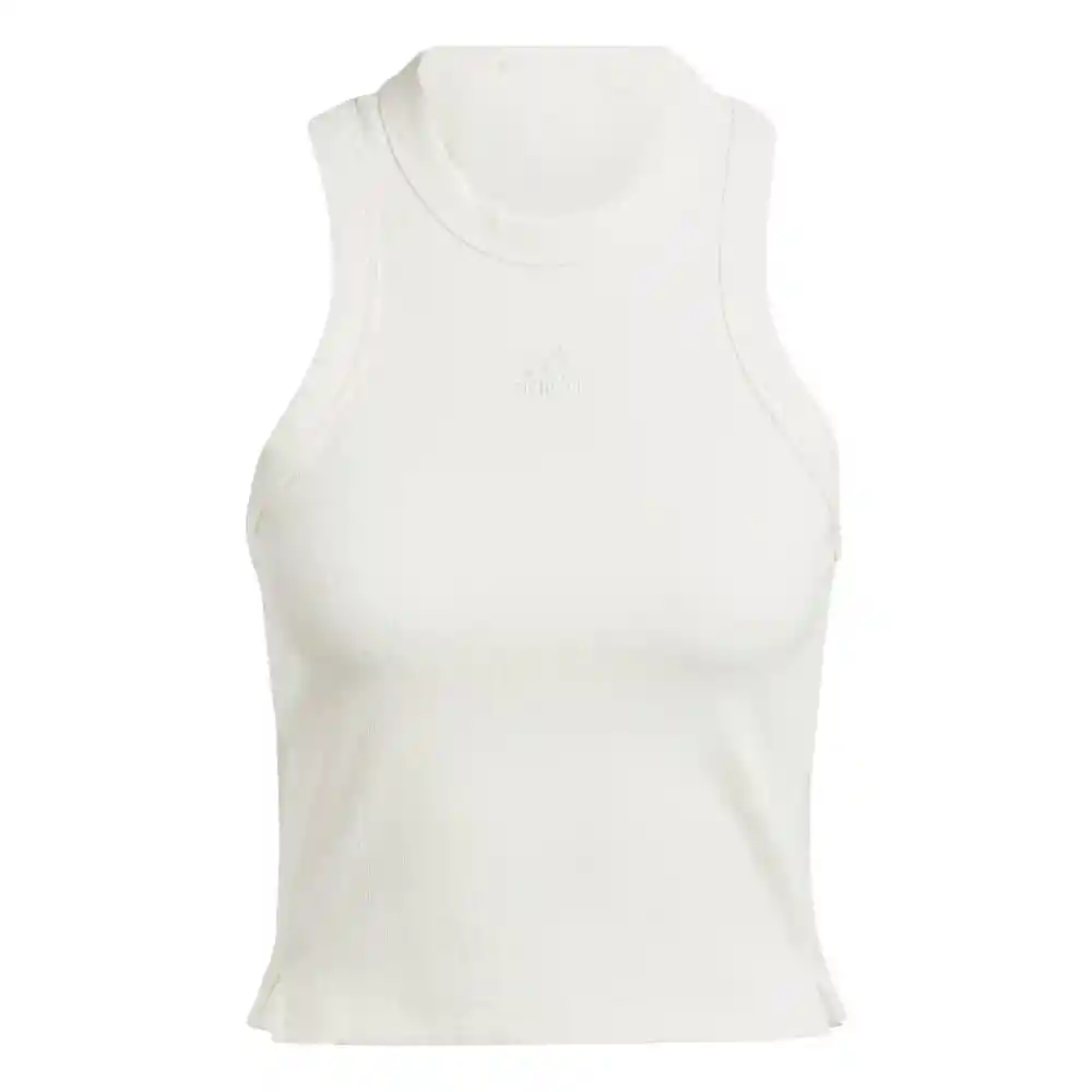 Adidas Camiseta Lng Rib Mujer Blanco M