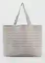Bolso G Rebag3 Crudo Talla 99 Mujer Mango