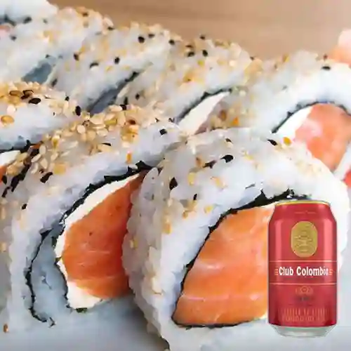 Combo Philadelphia Roll + Club col. Roja Lta 330ml