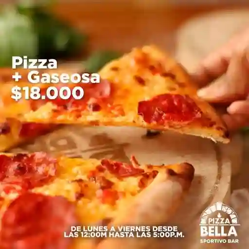 Pizza + Gaseosa 250ml (lunes a Viernes)