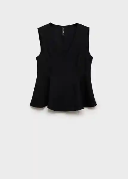 Top Pep Negro T. M Mujer Mango