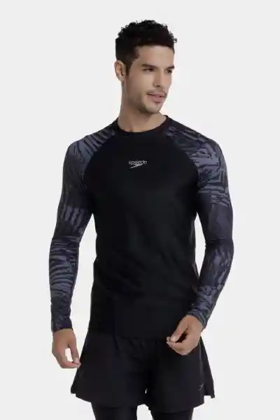 Camiseta Manga Larga Sunshine Pixel Palm Hombre Talla M Speedo