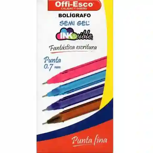 Offi-Esco Bolígrafo Semi Gel 0.7 mm OE-077F