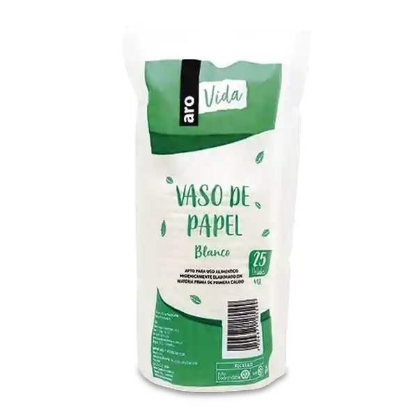 Aro Vaso de Papel Vida Impreso 9 oz
