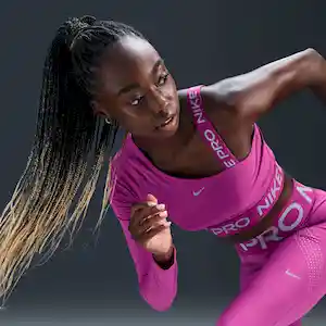 Nike Camiseta Shine Crop Mujer Rosado Talla L Ref: FV8100-518