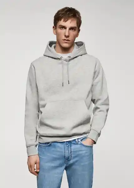 Buzo Sudadera Bono Gris Medio Vigore Talla XXL Hombre Mango