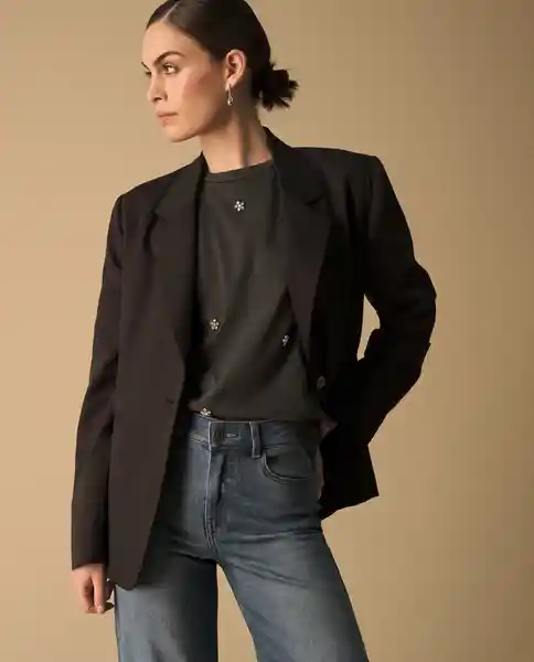 Chaqueta Negro Jaguar Ultraoscuro Talla S 429G205 Esprit