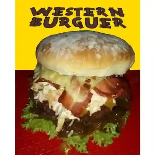 Hamburguesa Doble Carne Mixta Western
