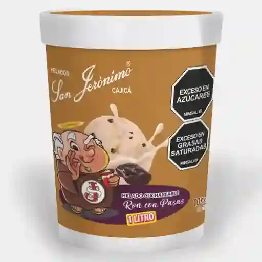 San Jerónimo Helado Crema Ron Con Pasas