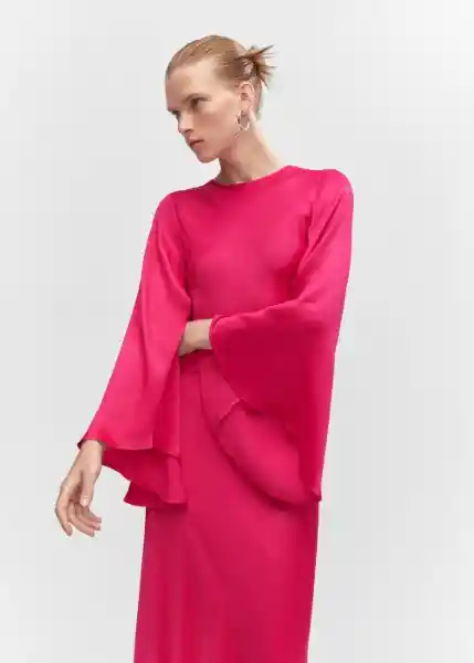 Vestido Raphi Fucsia Talla XS Mujer Mango