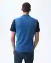 Camiseta Hombre Azul Talla S 801G007_AZU194039 Americanino